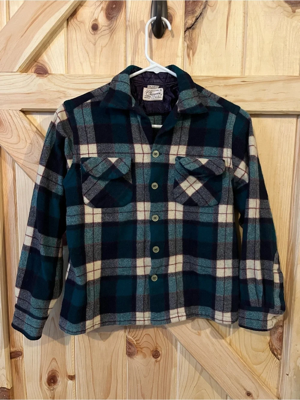 Virgin Wool Button Down Jacket